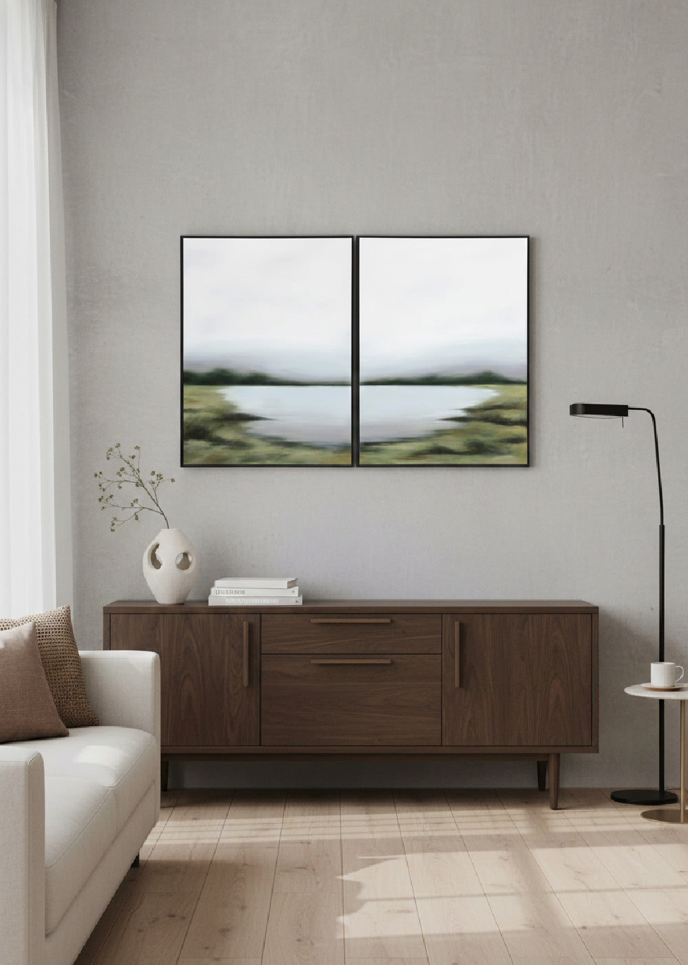Diptych Scenic Wall Art Set (2) by Splendido Lakeside Views Art Print, alternate view 2