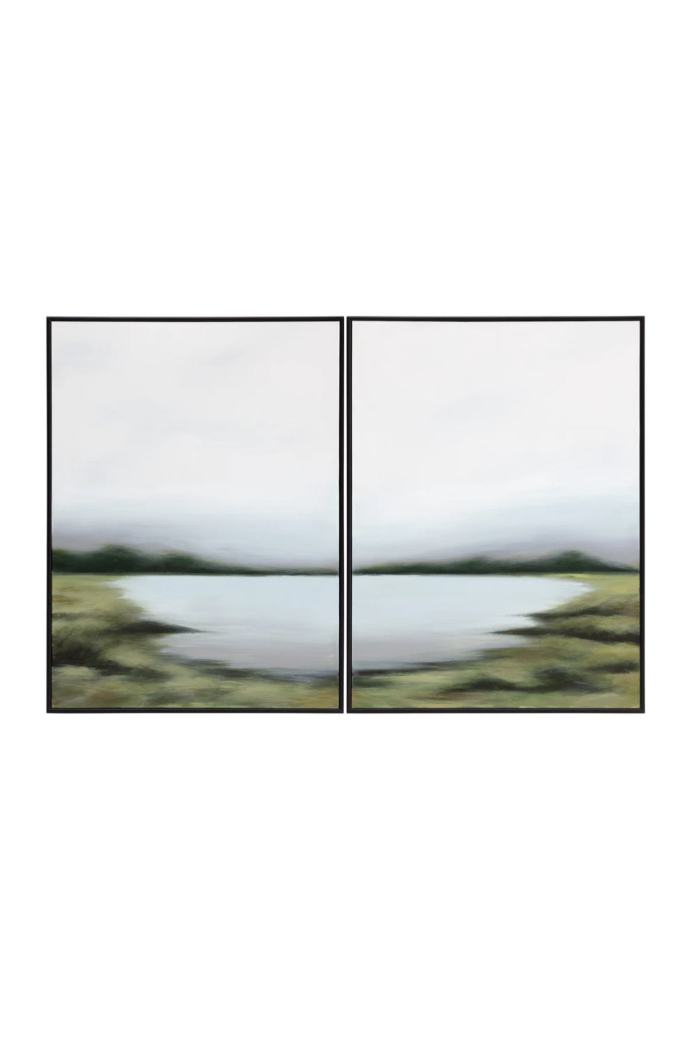 Diptych Scenic Wall Art Set (2) by Splendido Lakeside Views Art Print