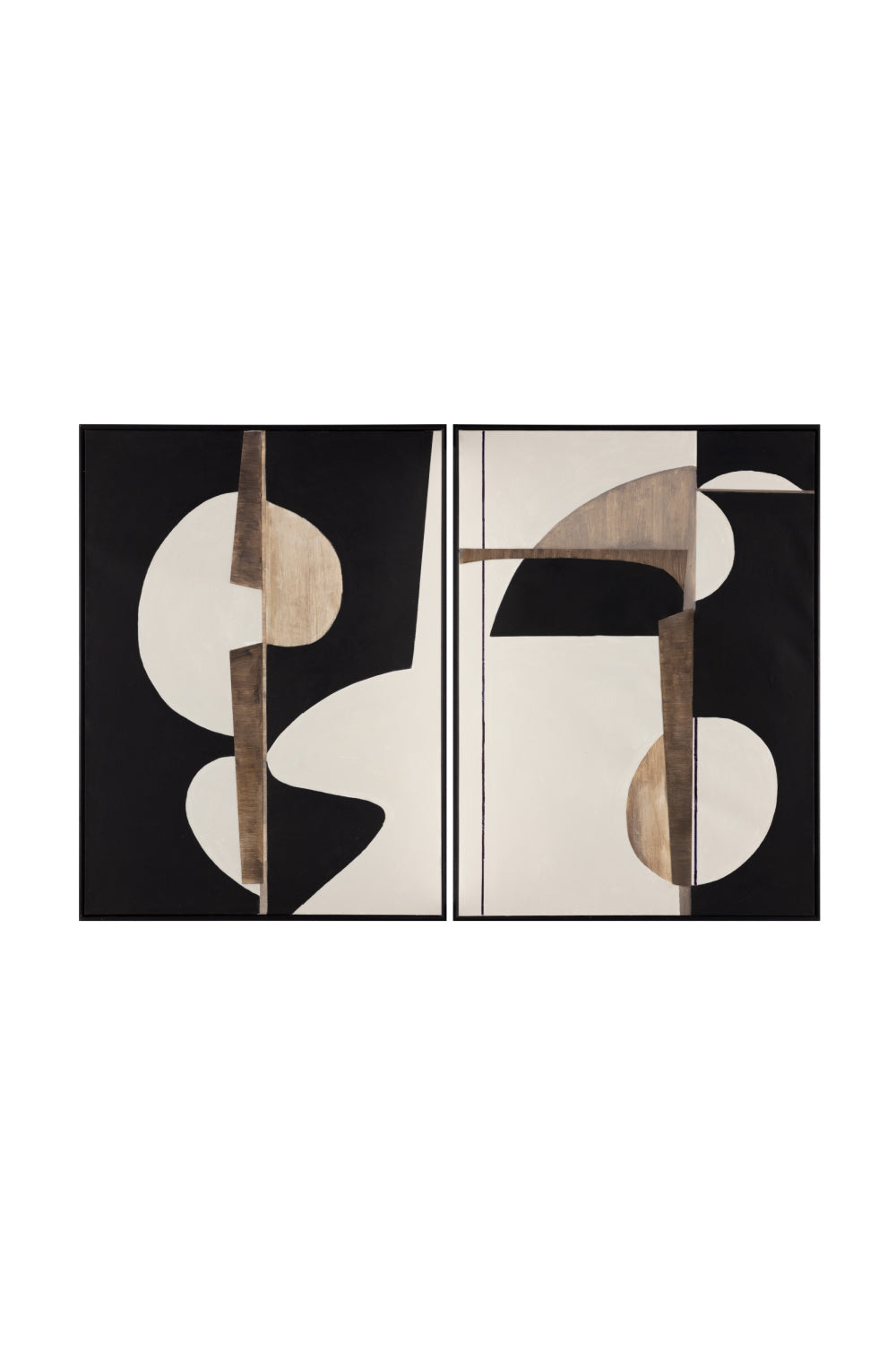 Black Abstract Modern Art Set (2) by Splendido Good Neighbours Art Print