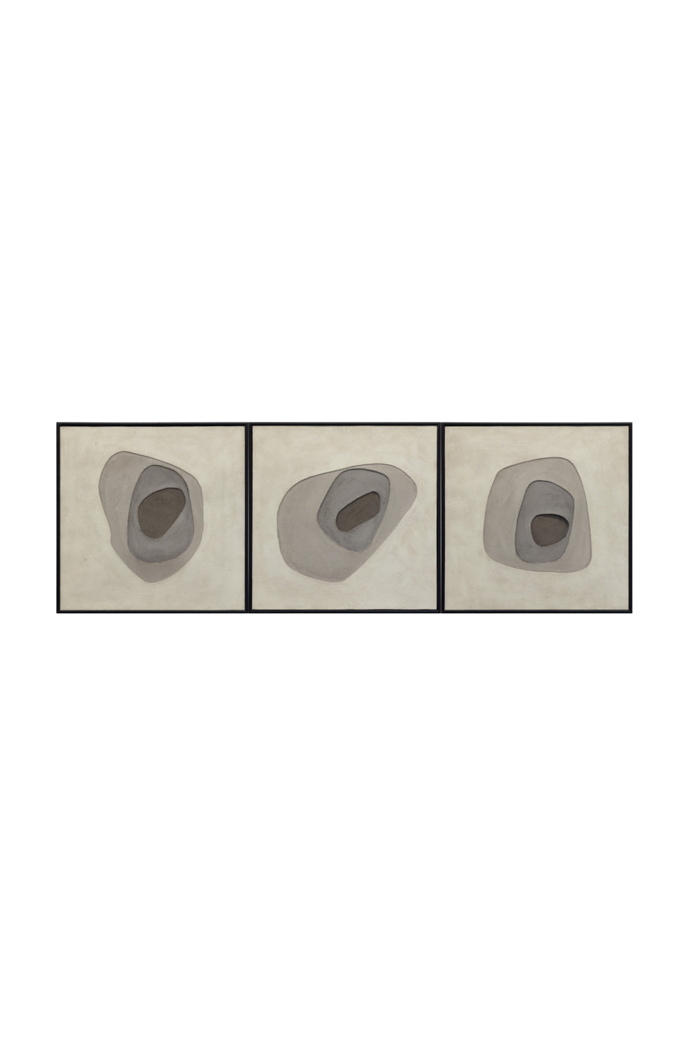 Taupe Abstract Art Set (3) by Splendido Zen Garden Art Print