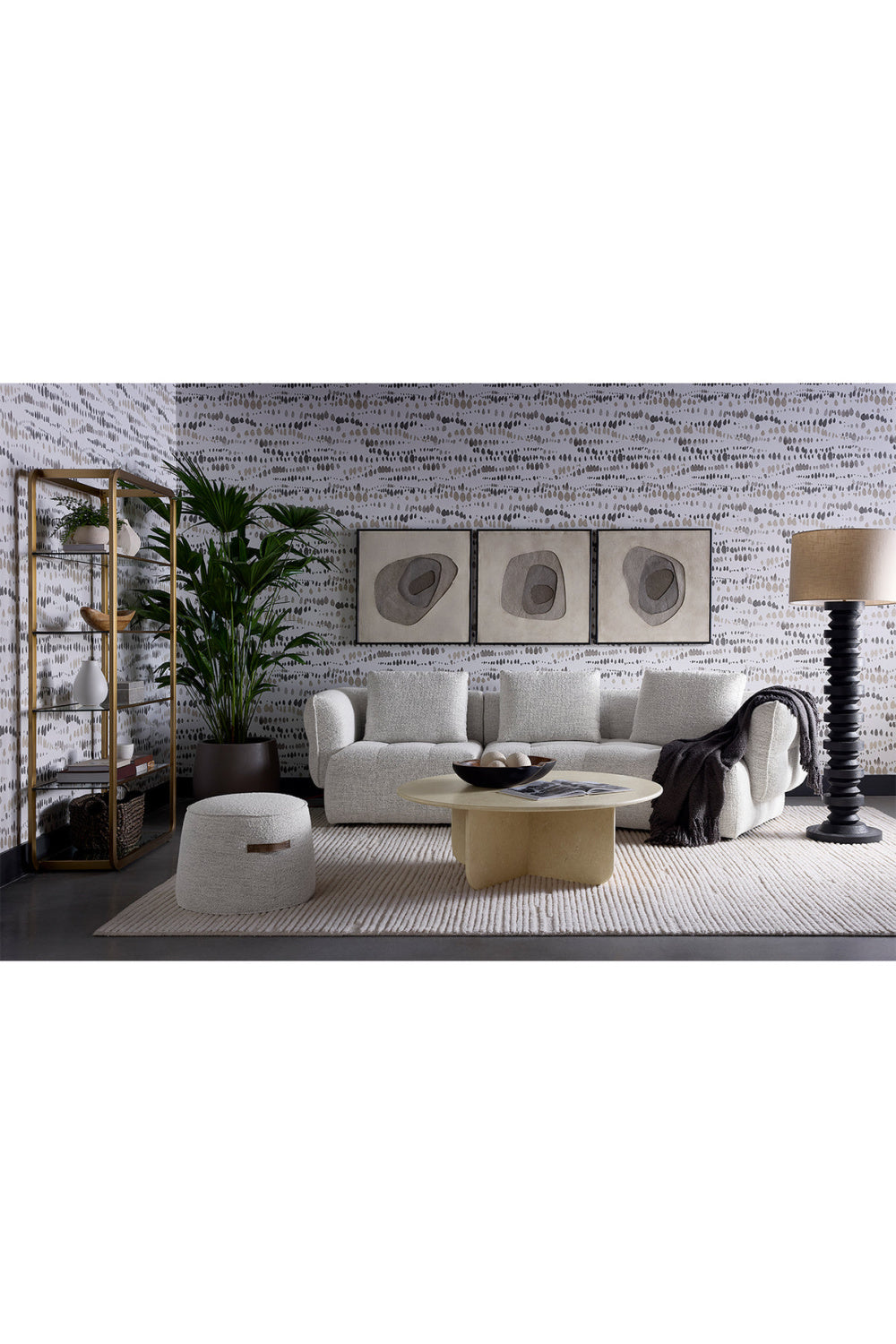 Taupe Abstract Art Set (3) by Splendido Zen Garden Art Print, alternate view 7