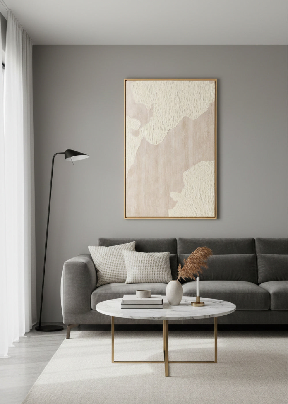Refined Neutral Abstract Wall Art by Splendido World Views Art Print, alternate view 2