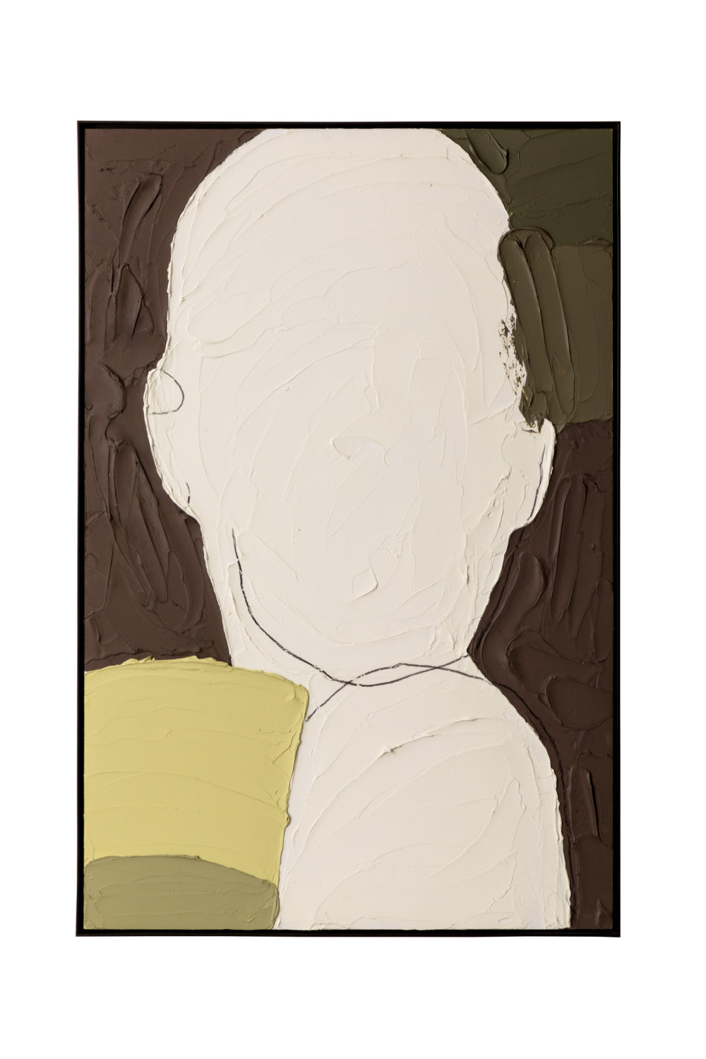 Face Outline Textured Art by Splendido Strike A Pose Art Print