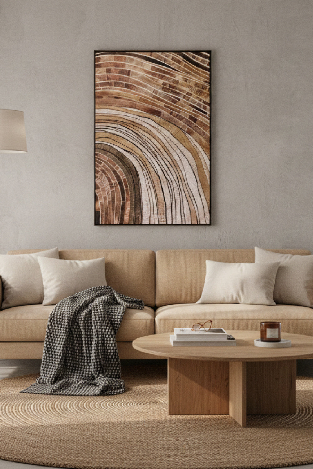Brown Mosaic Wall Art by Splendido Turning Point Art Print, alternate view 2