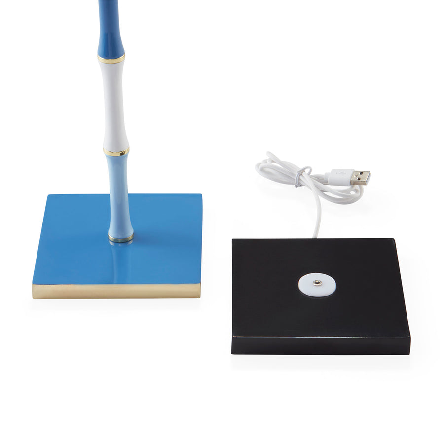 Fluted Glass Rechargeable Table Lamp | Jonathan Adler Scala | Oroa.com