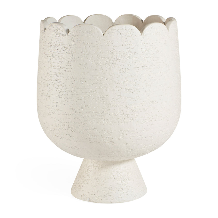 Textured White Concrete Planter | Jonathan Adler Scallop | Oroa.com