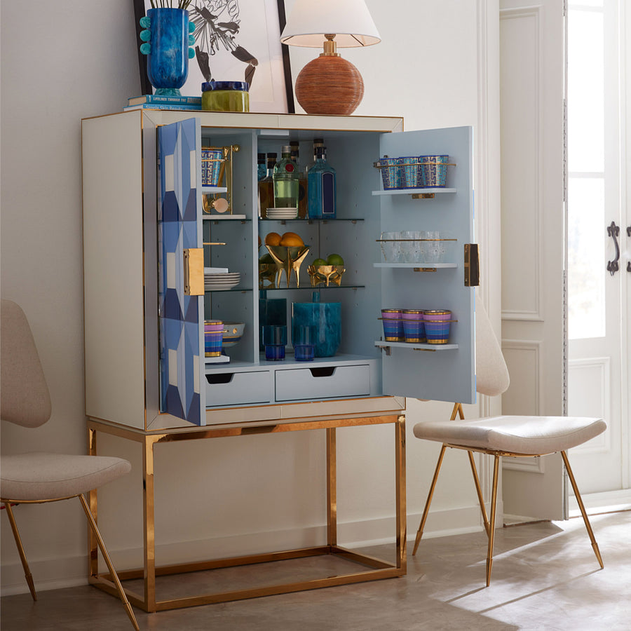 Blue Patterned Glassware Set (4) | Jonathan Adler Madrid | Oroa.com