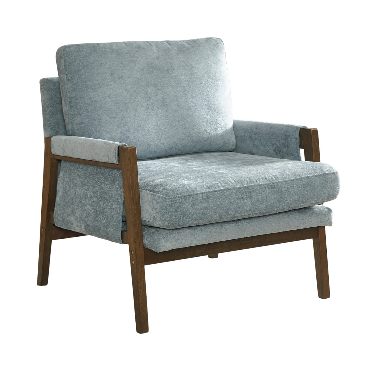 Mid-Century Modern Velvet Accent Armchair | OROA