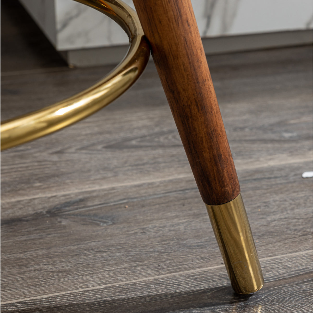 Modern European furniture - Boucle Upholstered 360-Degree Swivel Counter Stool - www.oroa.com
