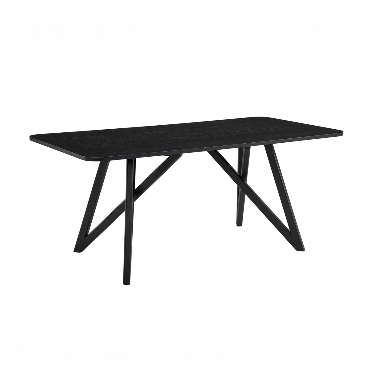 Black Tripod-Cross Leg Dining Table by OROA