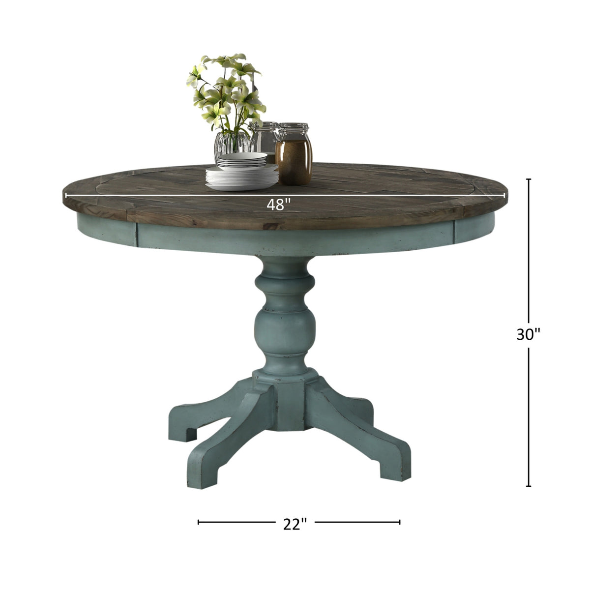 Two-Tone Finish Wood Dining Table | OROA