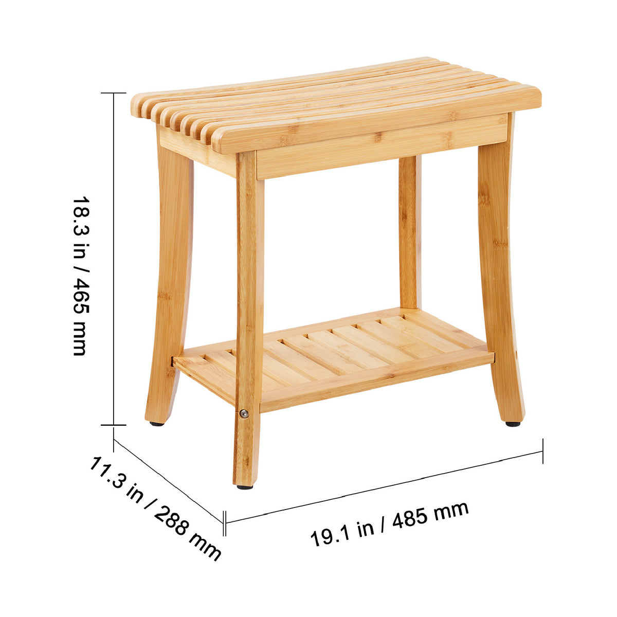 Modern European furniture - Bamboo Shower Bench Bathroom Stool Chair - www.oroa.com