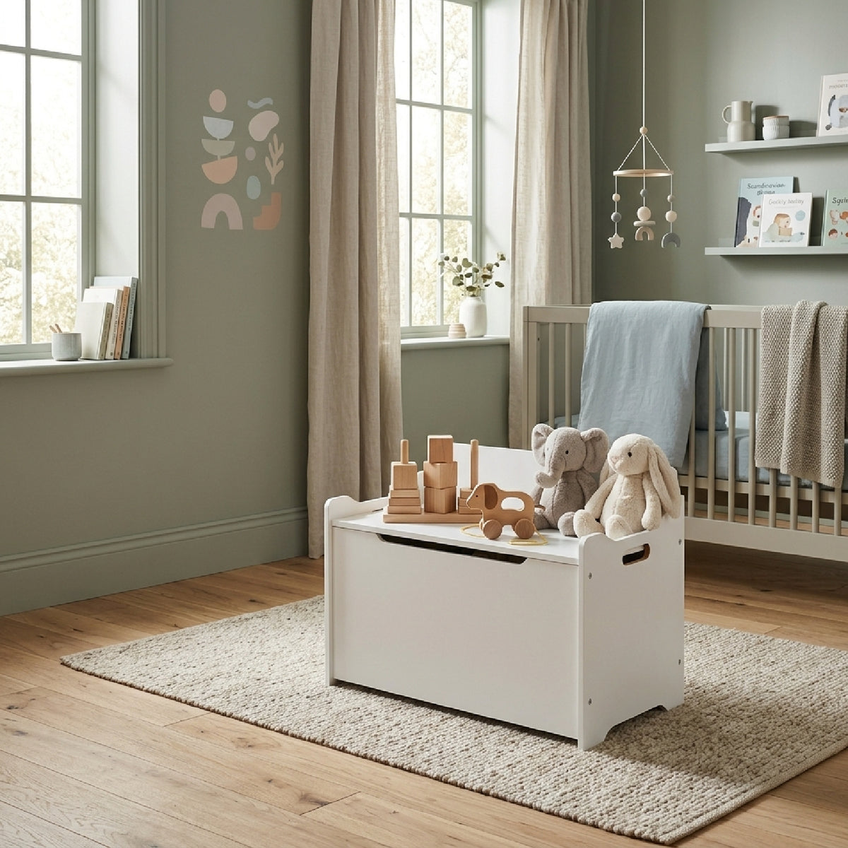 Wooden Toy Box Storage Bench | OROA Kids
