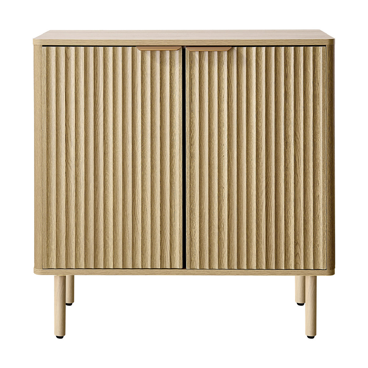 Modern European furniture - Oak Fluted Coffee Bar Cabinet - www.oroa.com