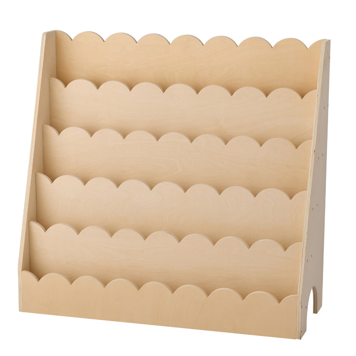 Montessori 5-Tier Scalloped Kids Bookshelf | OROA Kids