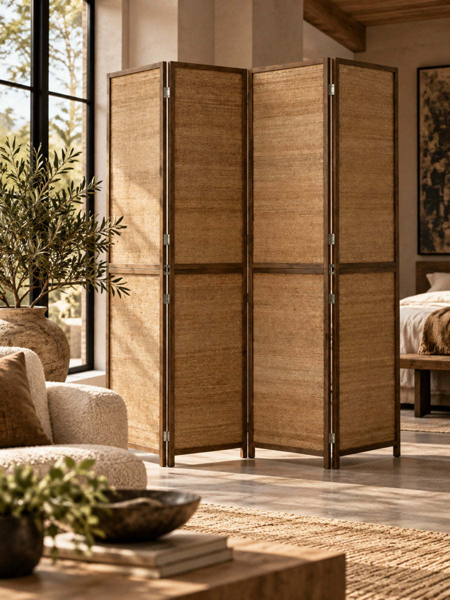 Modern European furniture - Hand-Woven Bamboo Room Divider - www.oroa.com