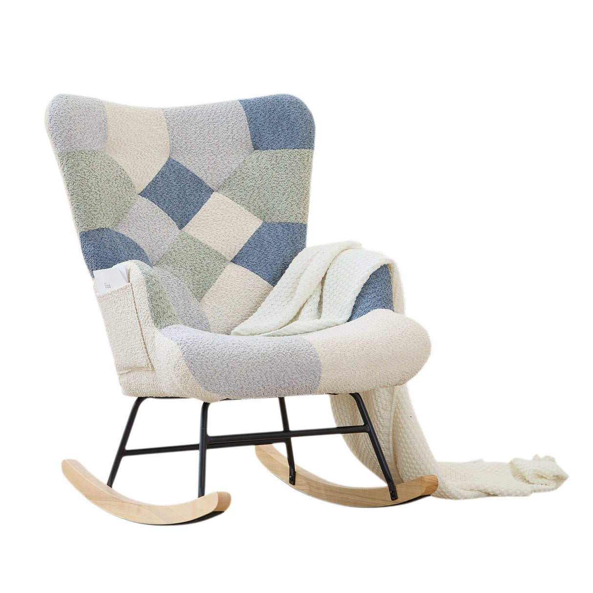 Fleece Upholstered Nursery Rocking Chair | OROA Kids