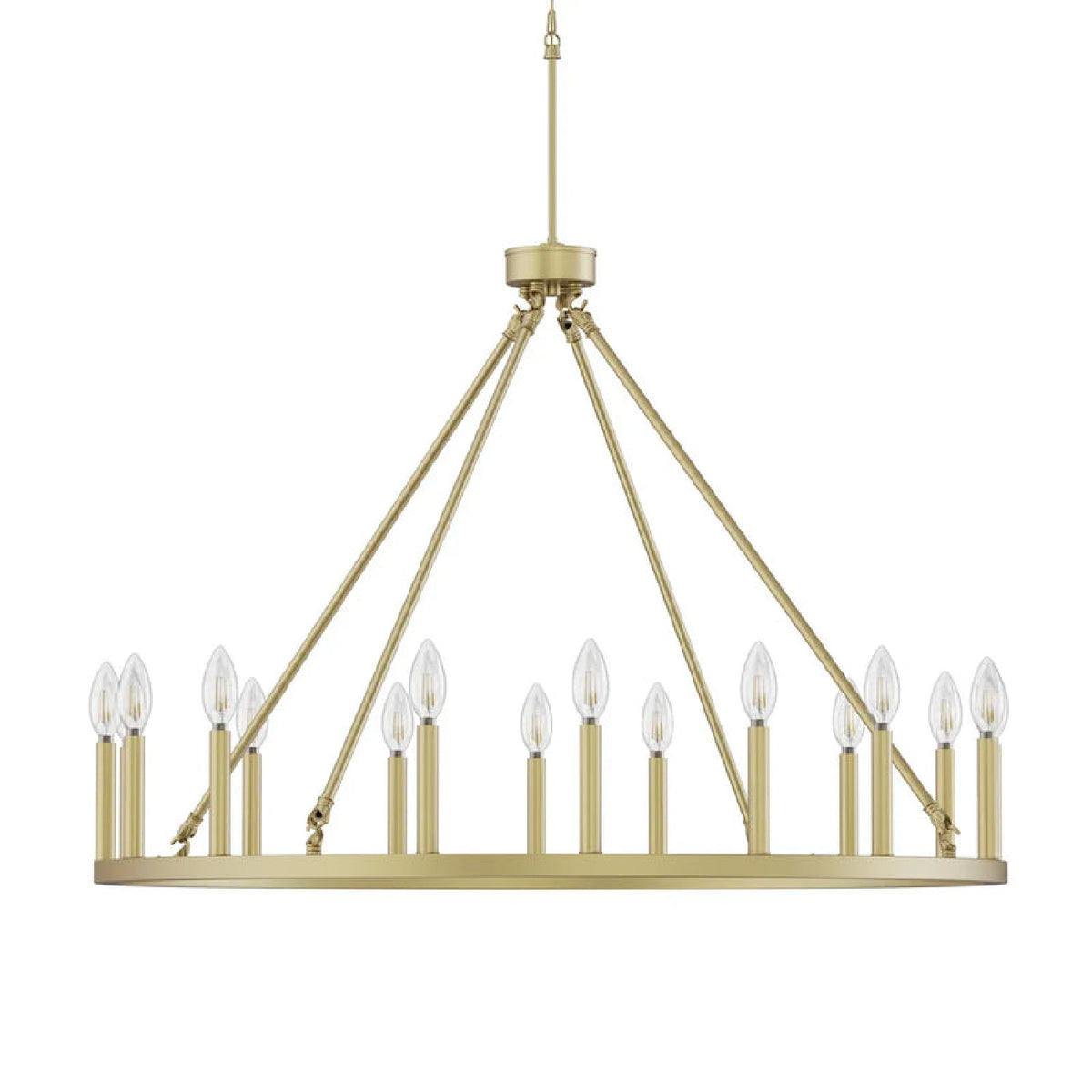 16-Lights Wagon Wheel Metal Chandelie by OROA