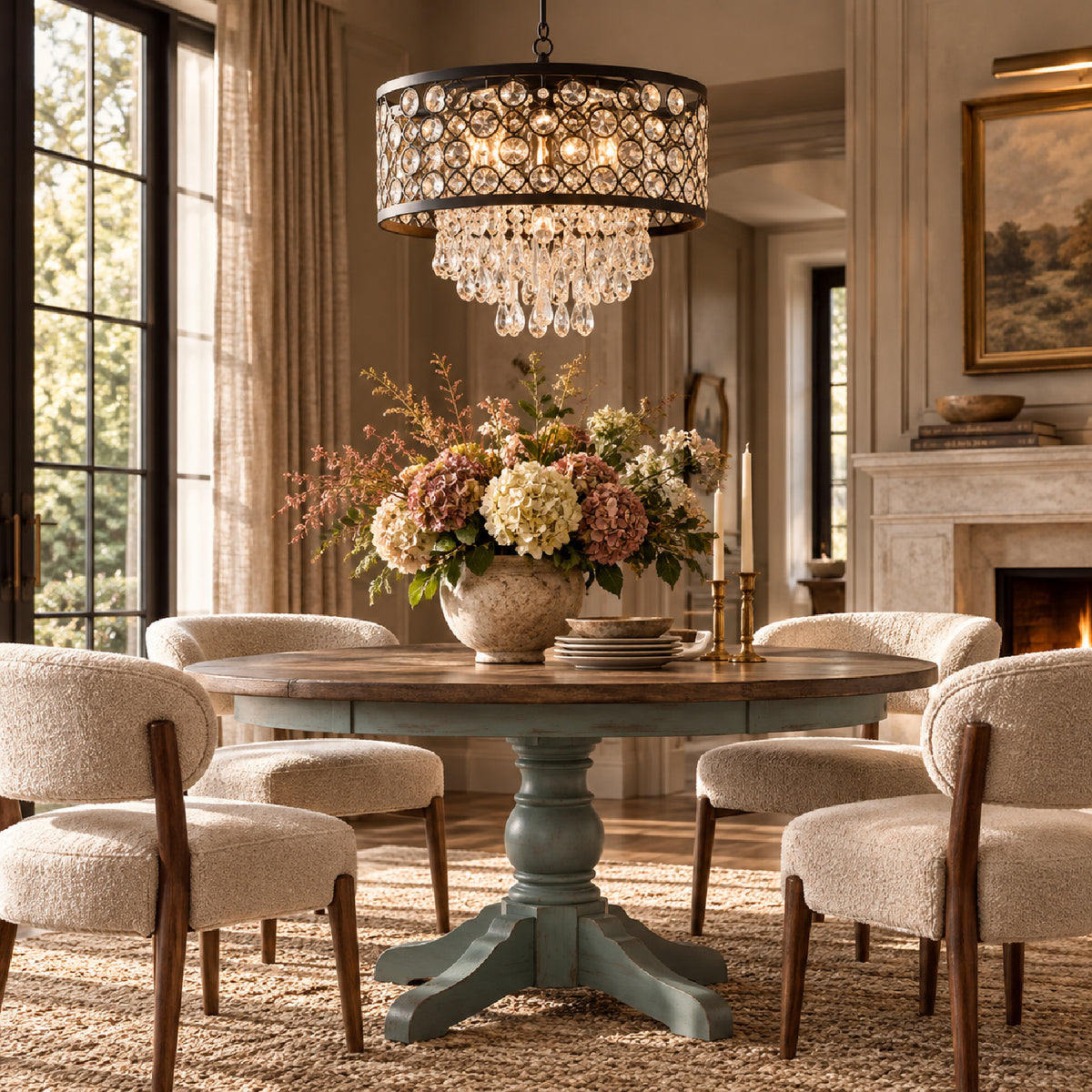 Black Drum Crystal Chandelier | OROA