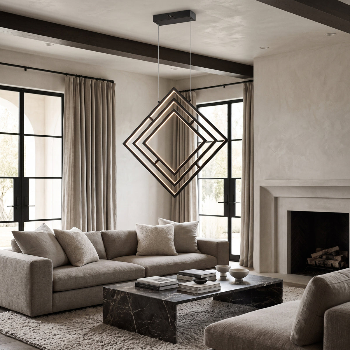 Modern European furniture - 3-Light Integrated LED Pendant Light - www.oroa.com