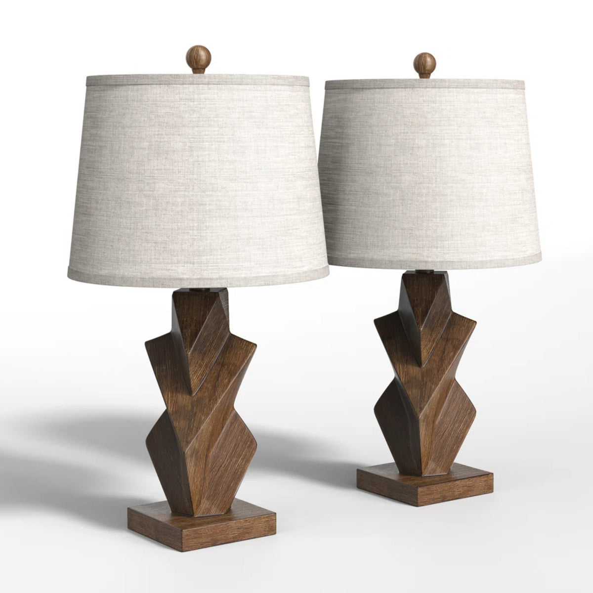 Modern European furniture - Wood Grain Table Lamps (2) - www.oroa.com