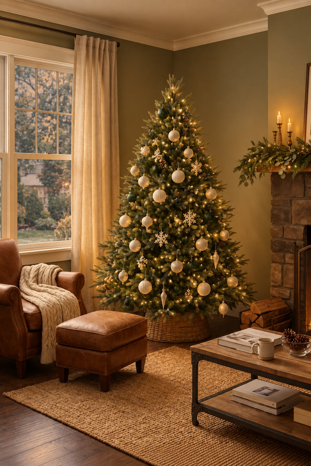 Modern European furniture - 6FT Artificial Green Christmas Tree - www.oroa.com