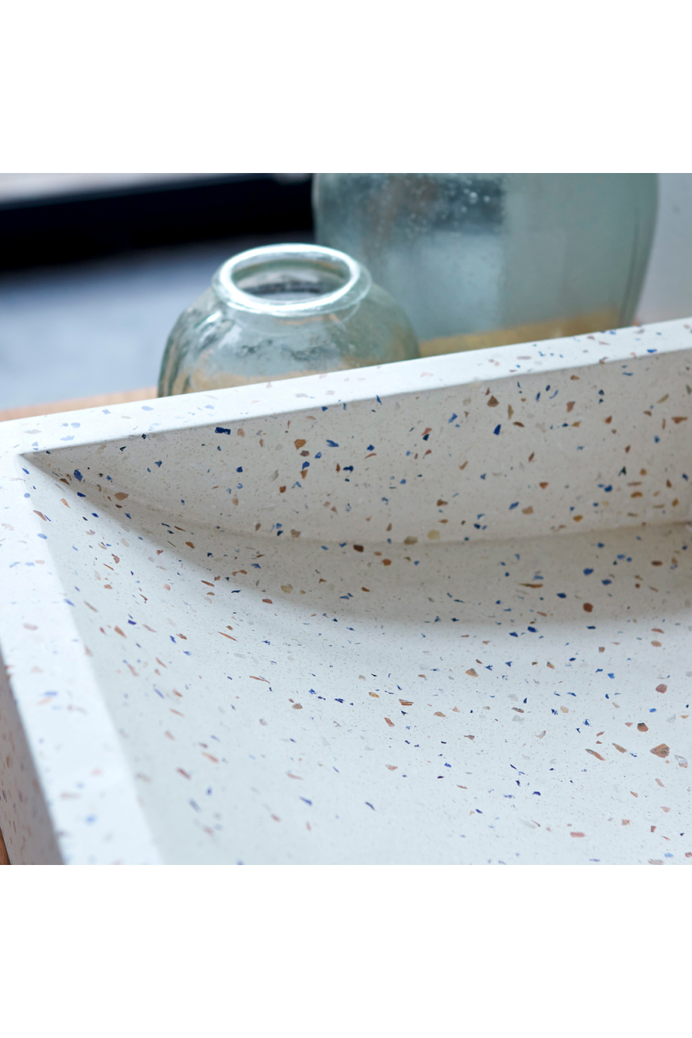 Square Terrazzo Bathroom Sink | Tikamoon Pegase | OROA TRADE