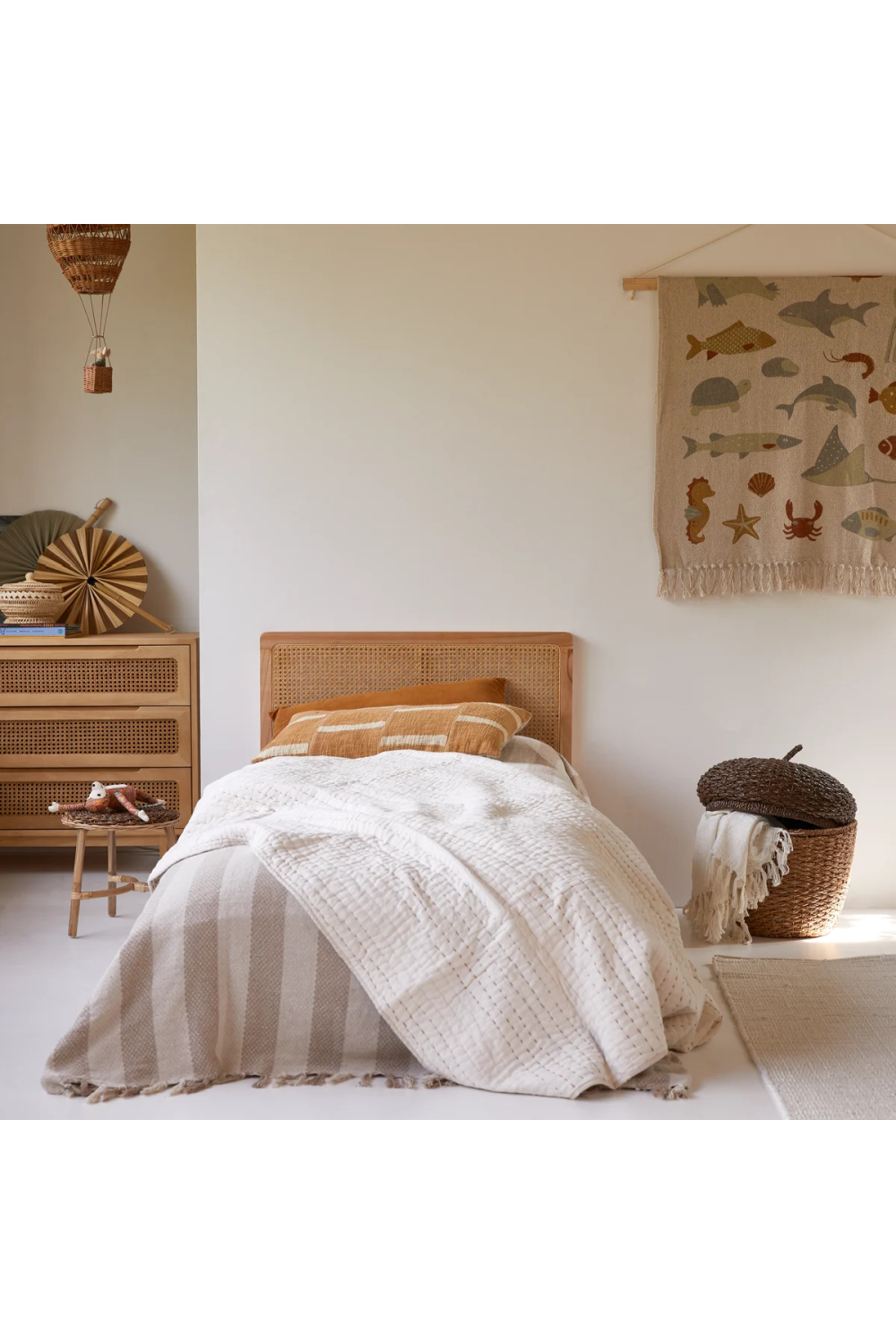 Rattan Canework Single Headboard | Oroa.com
