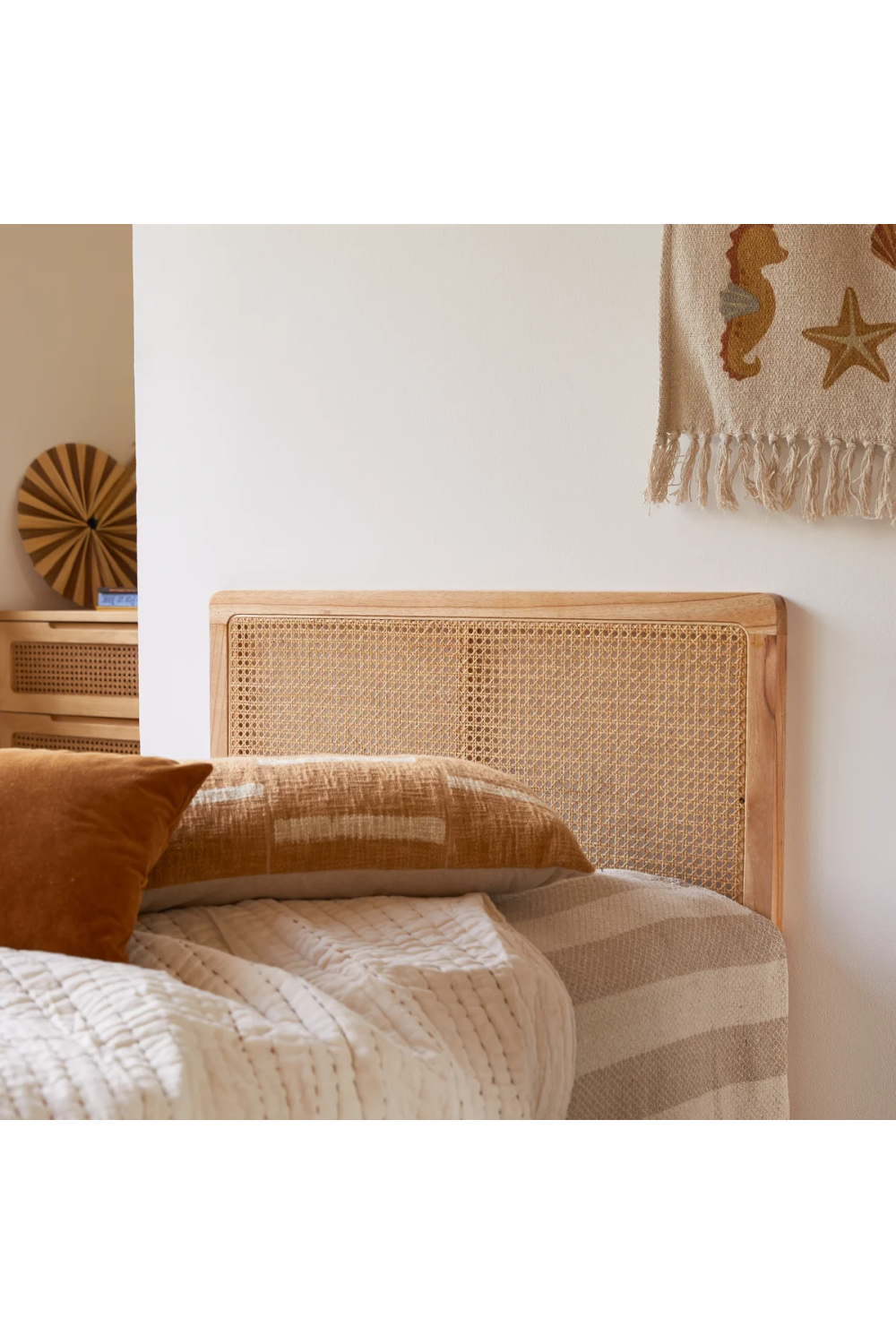 Rattan Canework Single Headboard | Oroa.com