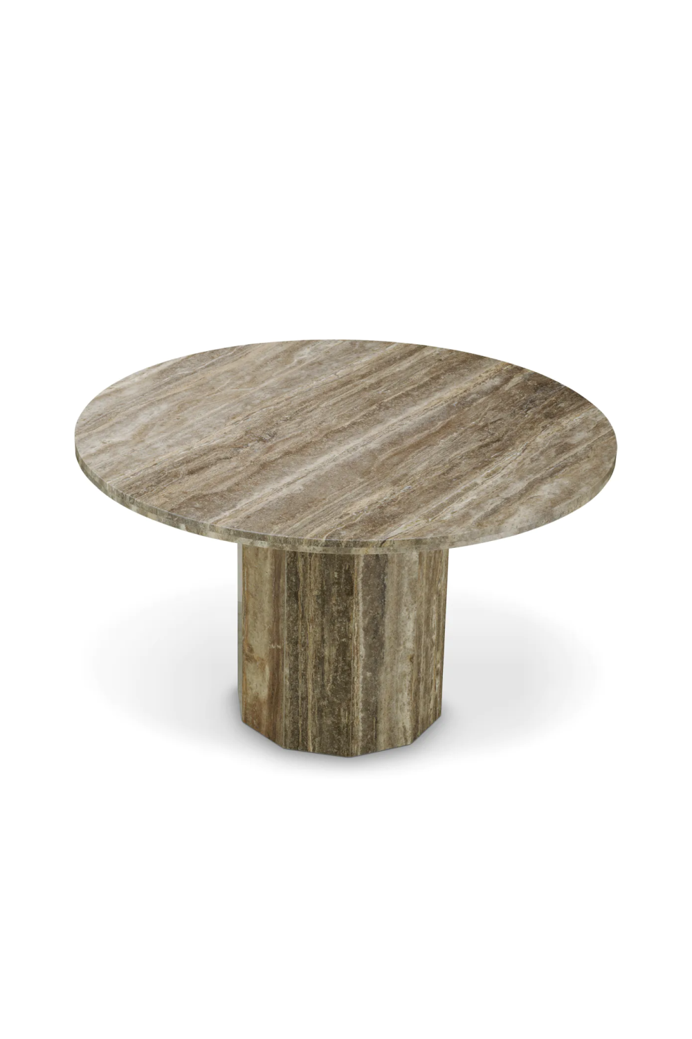Round Travertine Dining Table | Met x Eichholtz Florence | Oroa.com