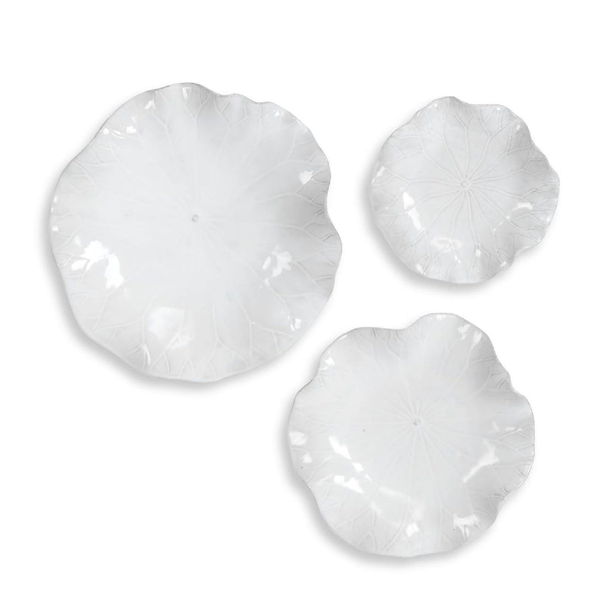Modern European furniture - Ceramic Flowers Indoor/Outdoor Wall Decor Set (3) - www.oroa.com