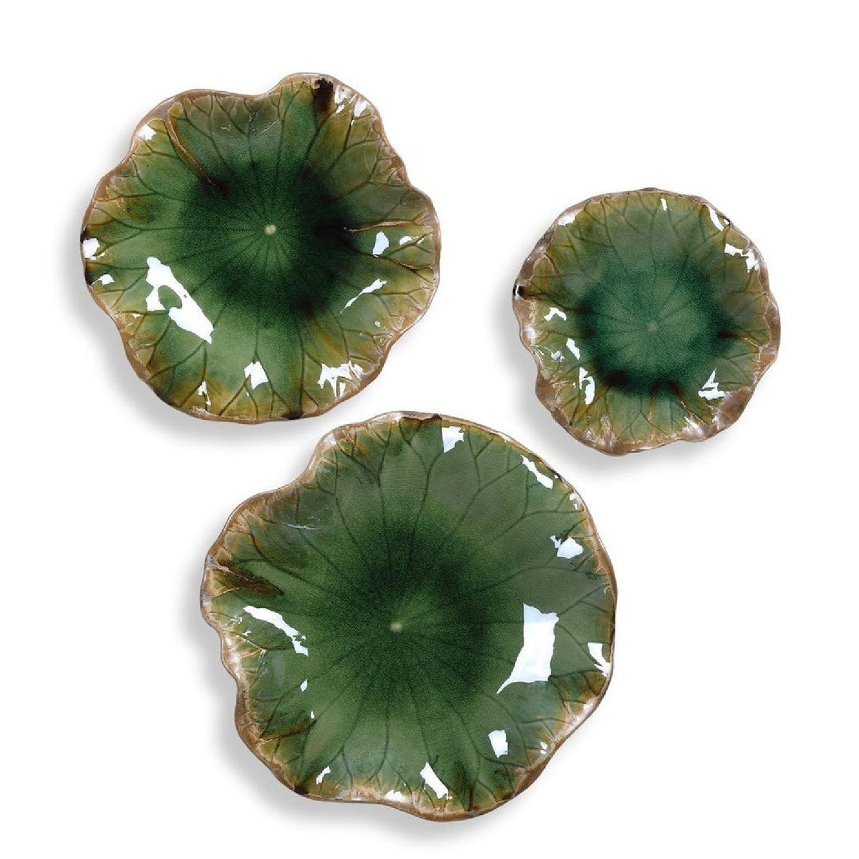 Modern European furniture - Ceramic Flowers Indoor/Outdoor Wall Decor Set (3) - www.oroa.com
