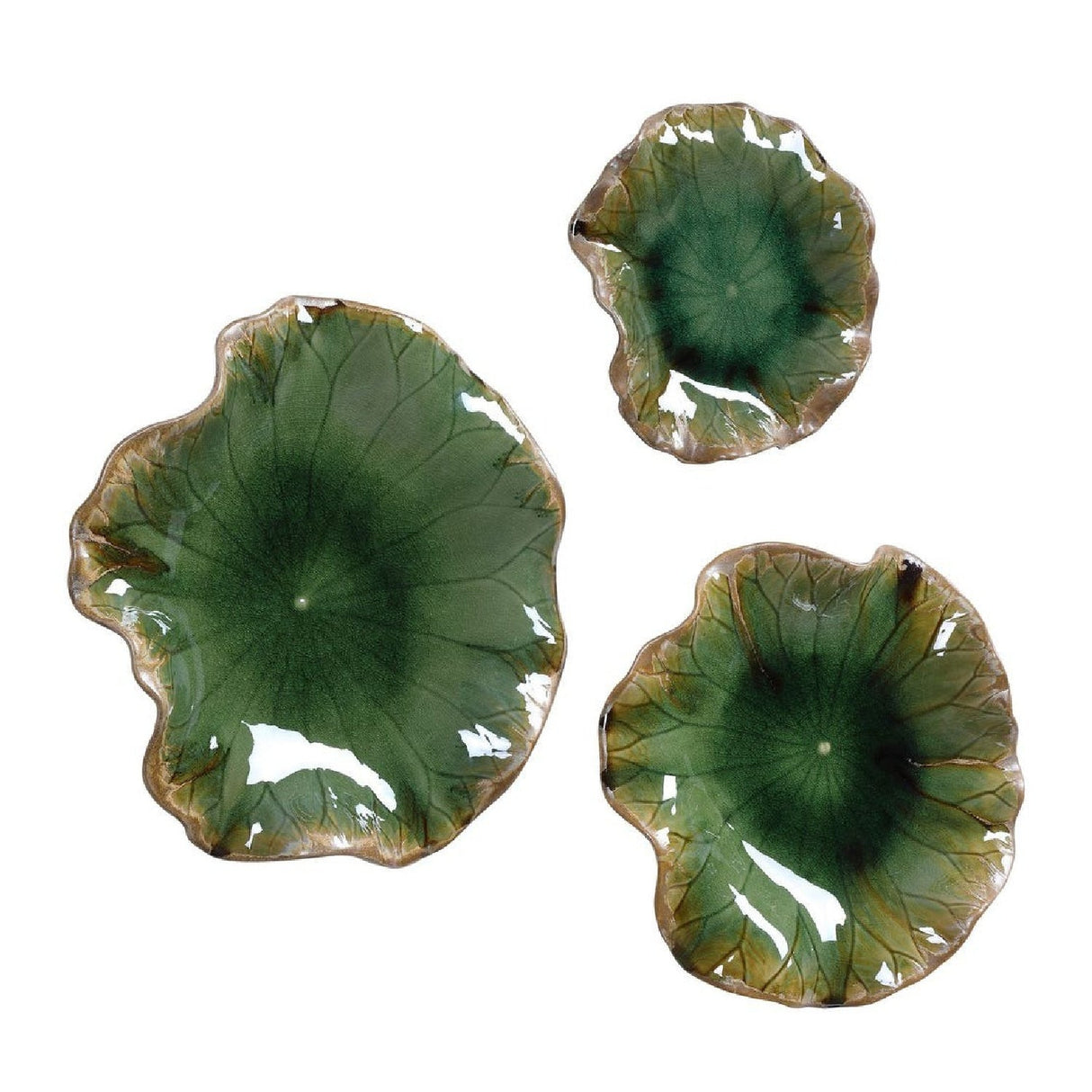Modern European furniture - Ceramic Flowers Indoor/Outdoor Wall Decor Set (3) - www.oroa.com