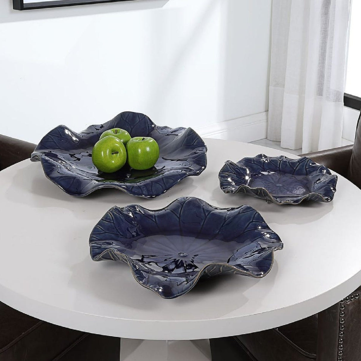 Modern European furniture - Ceramic Flowers Indoor/Outdoor Wall Decor Set (3) - www.oroa.com