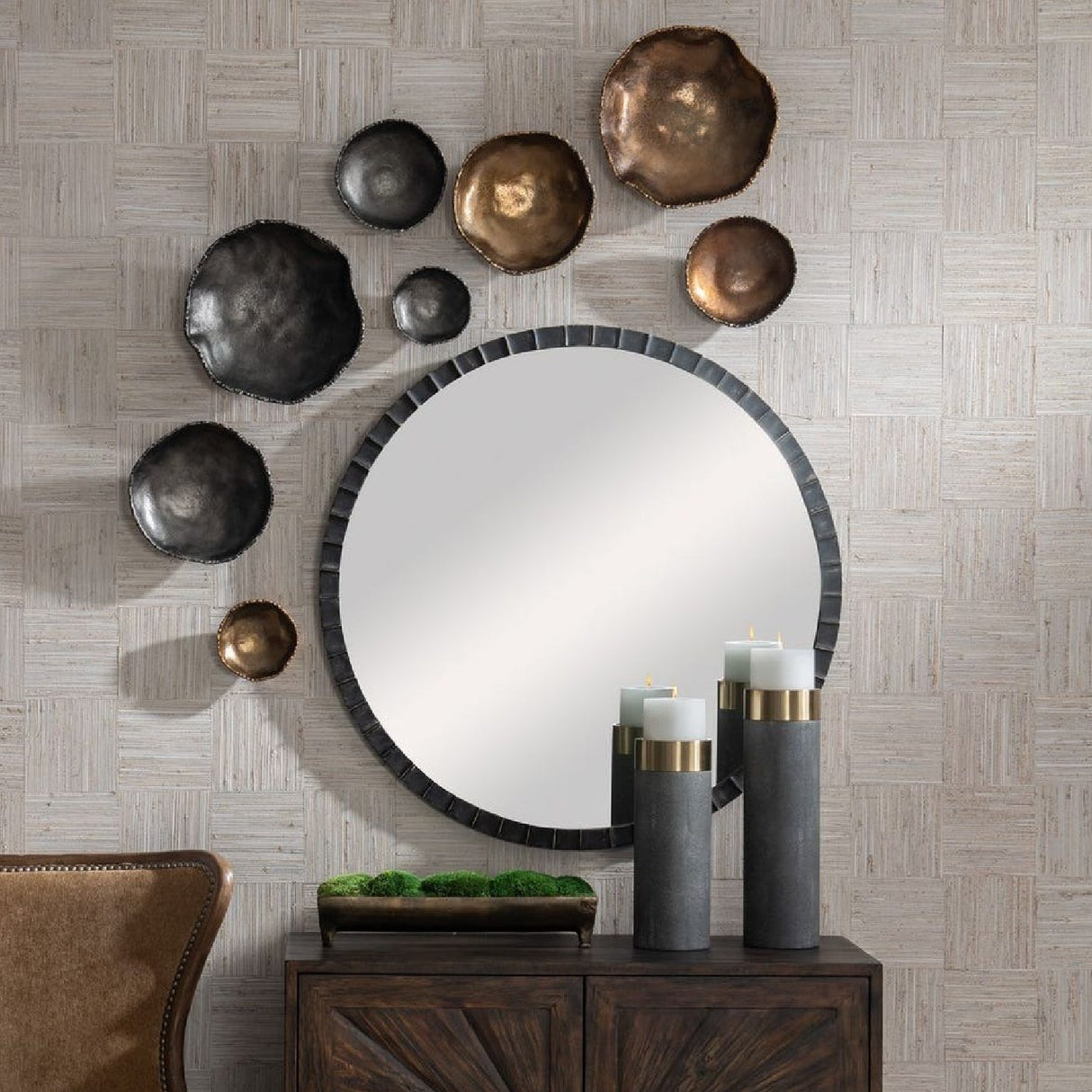 Modern European furniture - Metal Bowl Indoor/Outdoor Wall Decor Set (4) - www.oroa.com