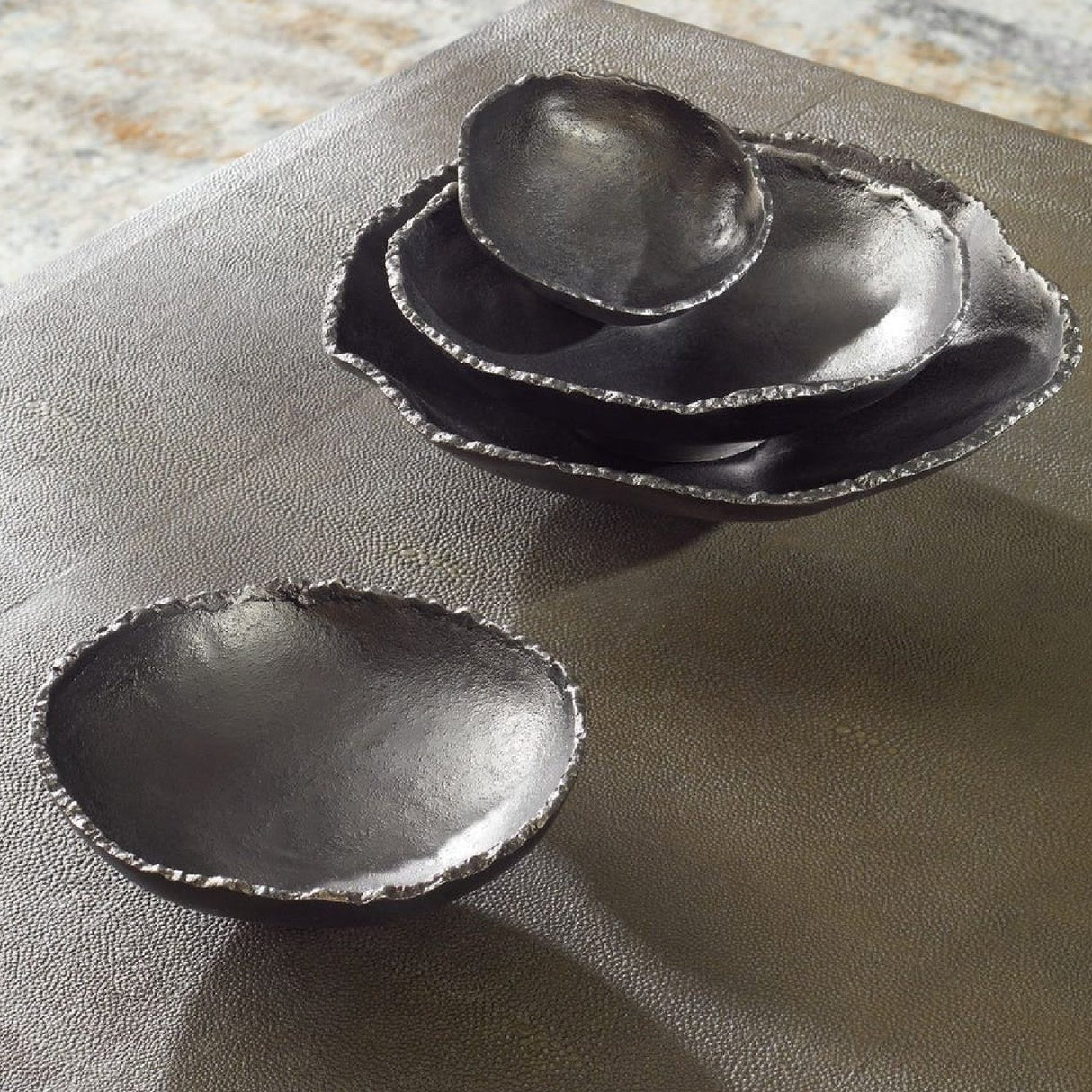 Modern European furniture - Metal Bowl Indoor/Outdoor Wall Decor Set (4) - www.oroa.com