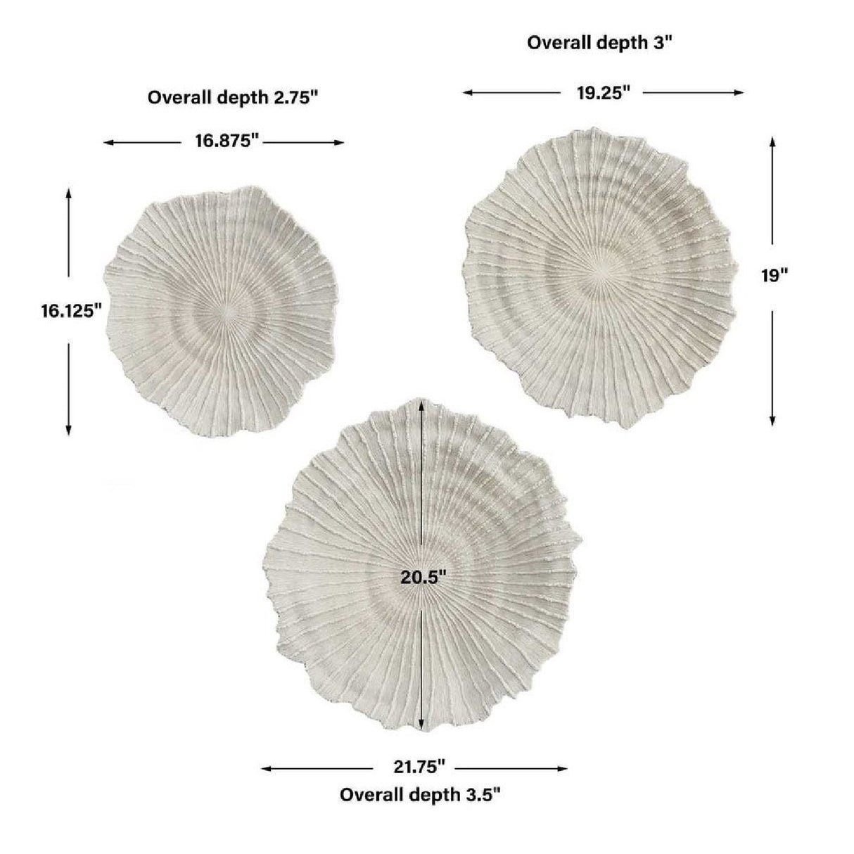 Natural Coral-Inspired Wall Decor Set (3) | Uttermost Ocean Gems - www.oroa.com