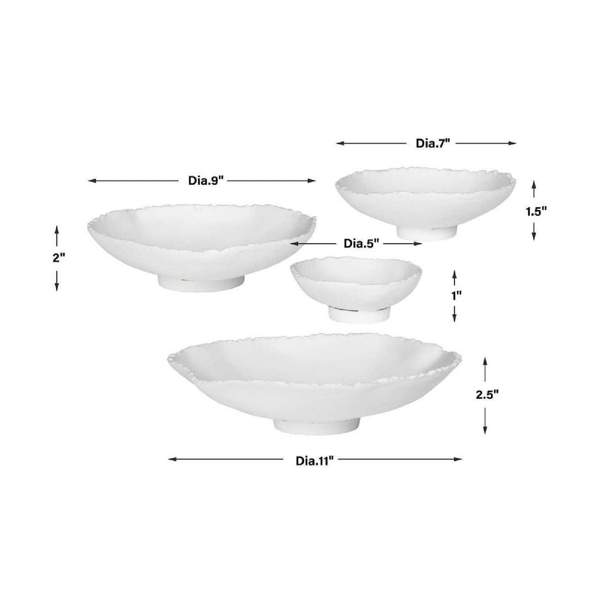 Modern European furniture - Metal Bowl Indoor/Outdoor Wall Decor Set (4) - www.oroa.com