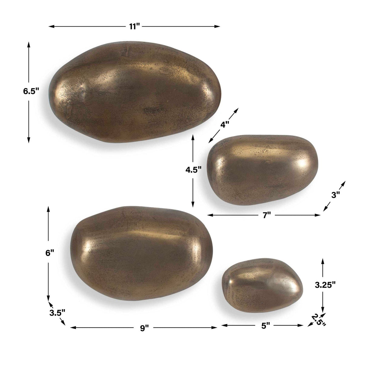 Modern European furniture - Antique Brass Wall Decor Set (4) - www.oroa.com