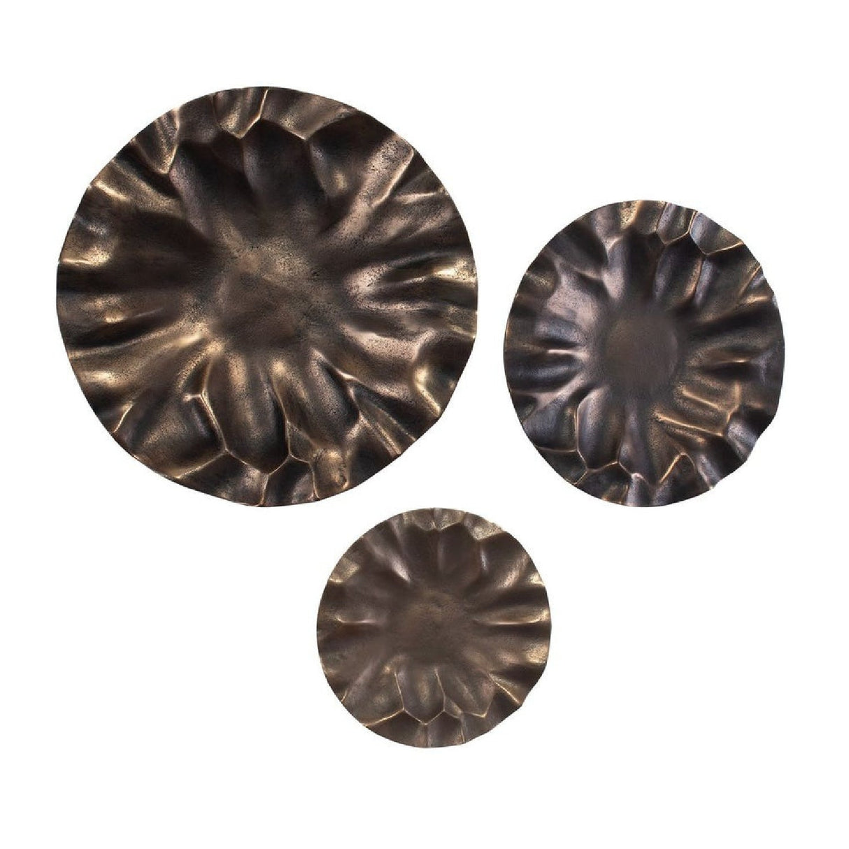 Modern European furniture - Aluminum Discs Indoor/Outdoor Wall Decor Set (3) - www.oroa.com