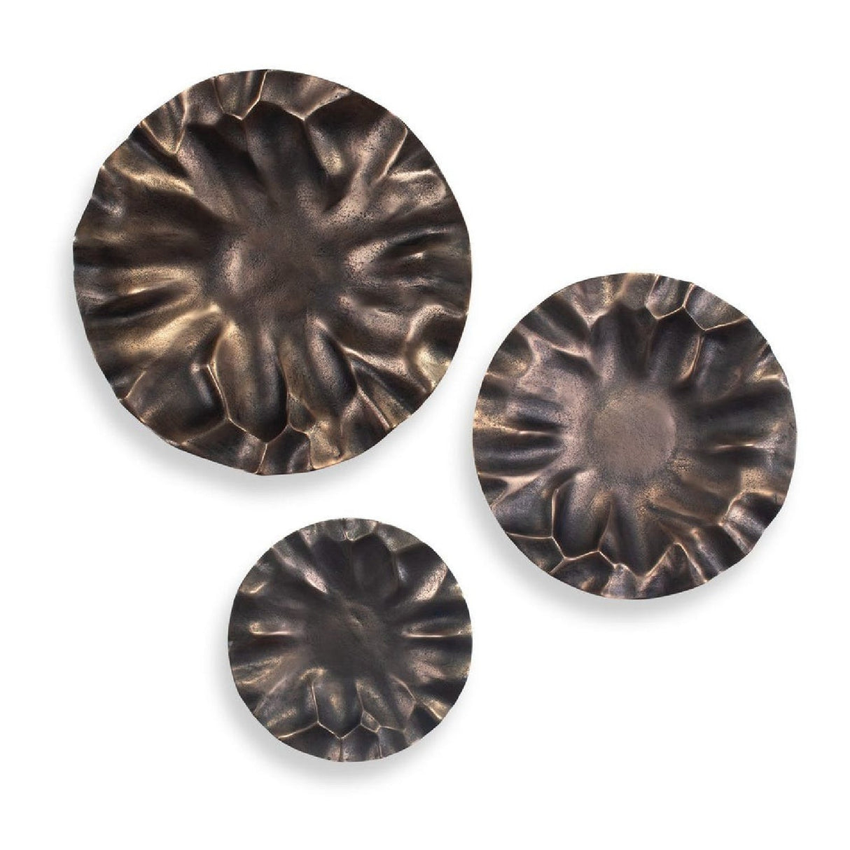Modern European furniture - Aluminum Discs Indoor/Outdoor Wall Decor Set (3) - www.oroa.com