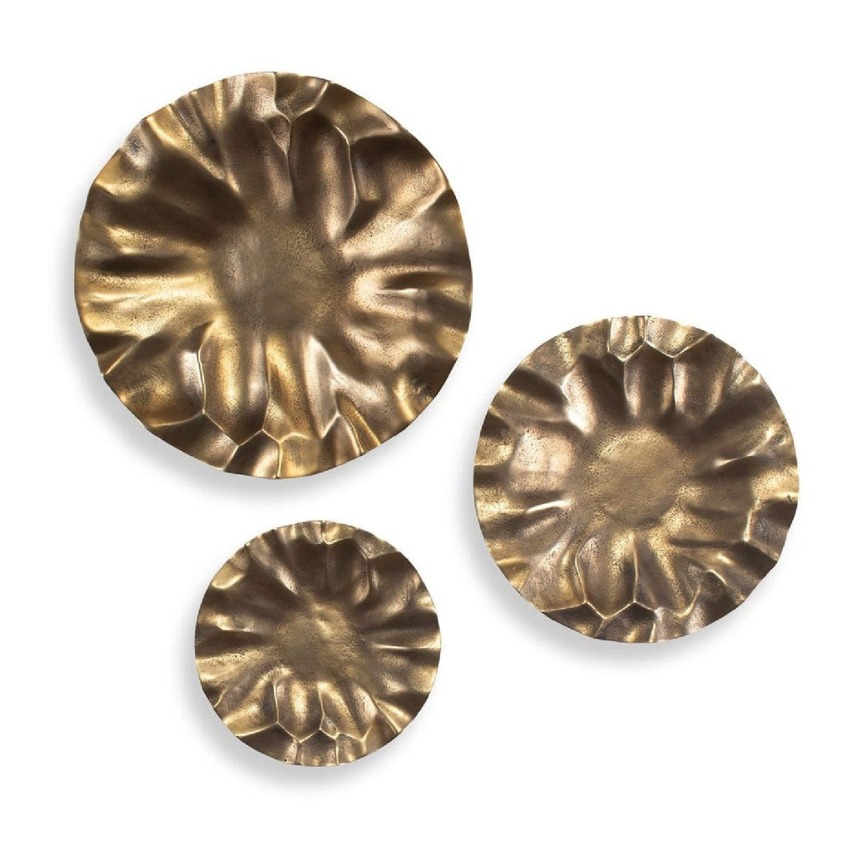 Modern European furniture - Aluminum Discs Indoor/Outdoor Wall Decor Set (3) - www.oroa.com