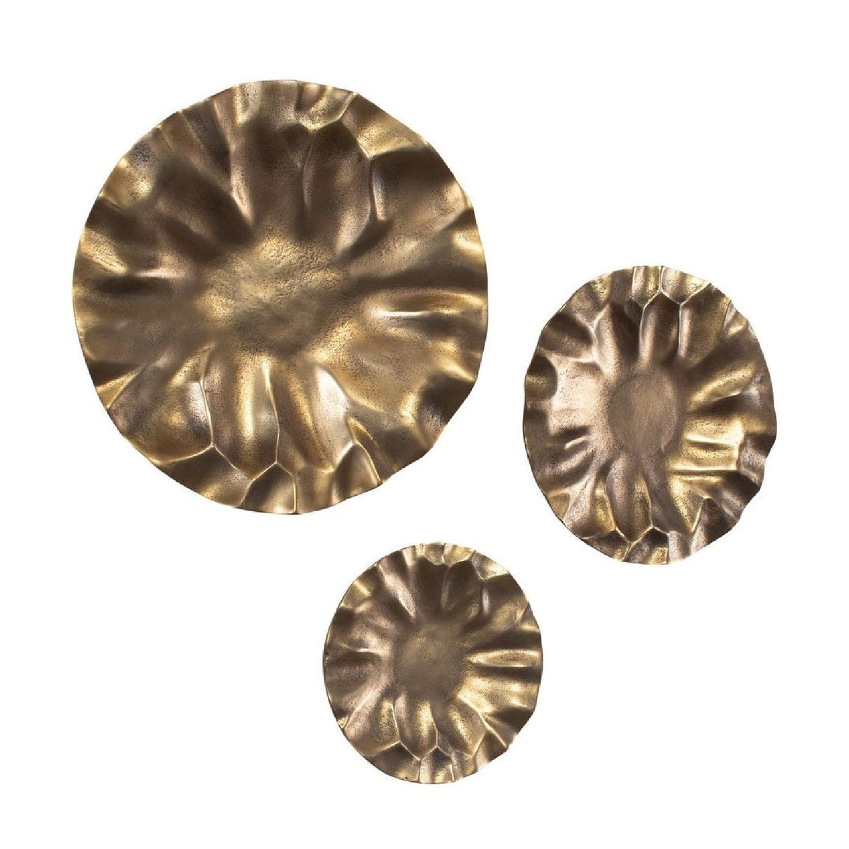 Modern European furniture - Aluminum Discs Indoor/Outdoor Wall Decor Set (3) - www.oroa.com