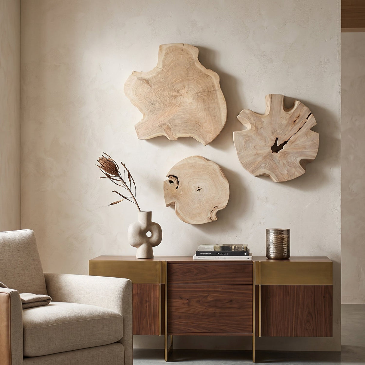 Bleached Teak Indoor/Outdoor Wall Decor (3) | Uttermost Kalani - www.oroa.com