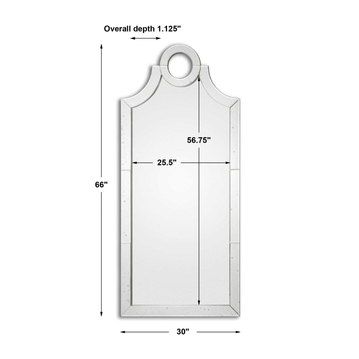 Modern European furniture - Arched Beveled Mirror - www.oroa.com