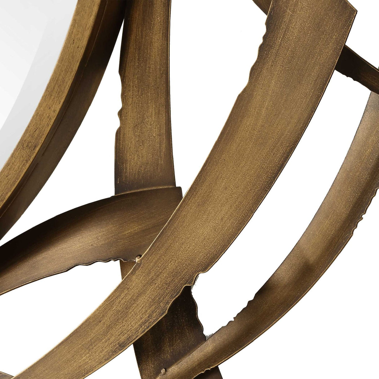 Modern European furniture - Bronze Framed Round Mirror - www.oroa.com