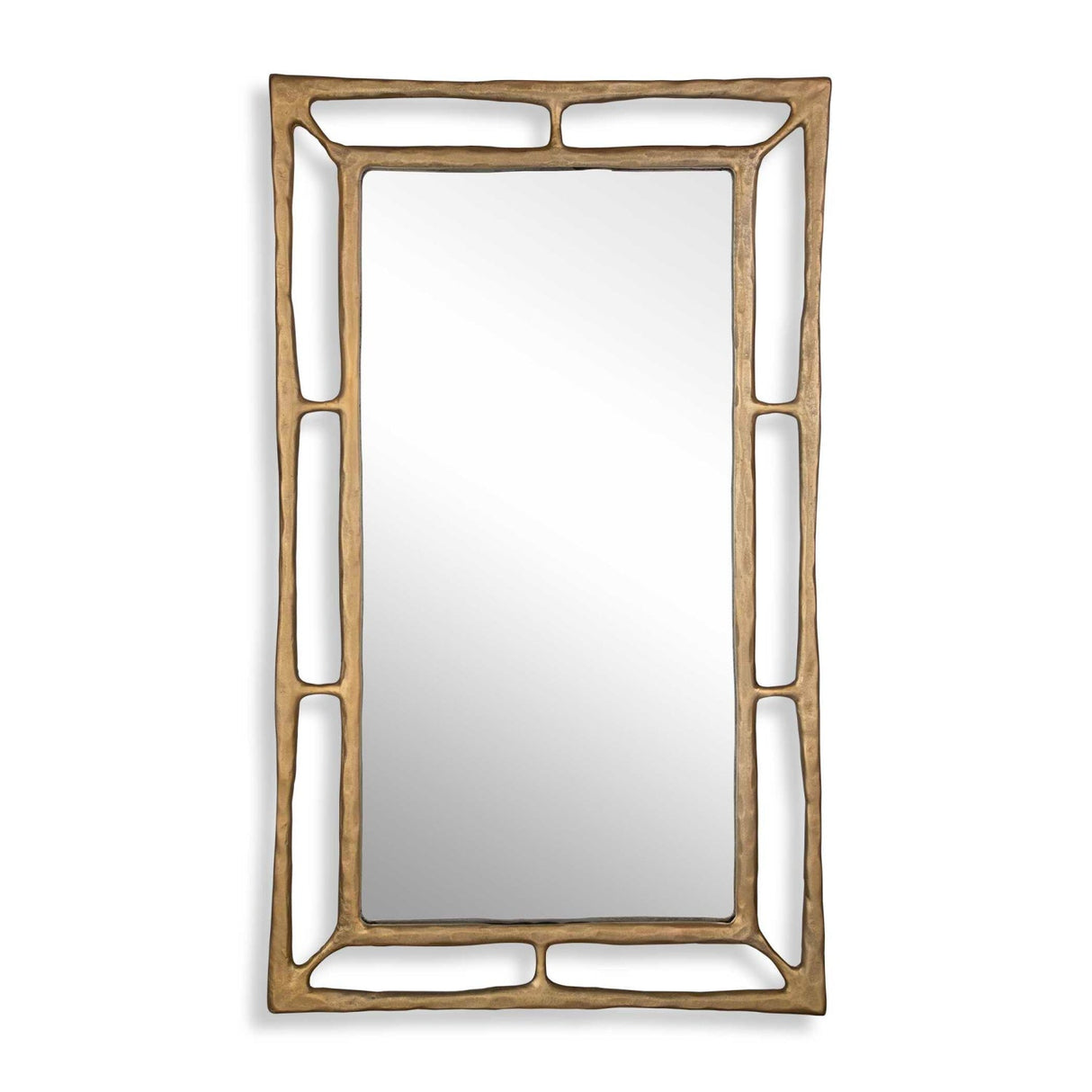Modern European furniture - Antique Brass Rectangular Mirror - www.oroa.com