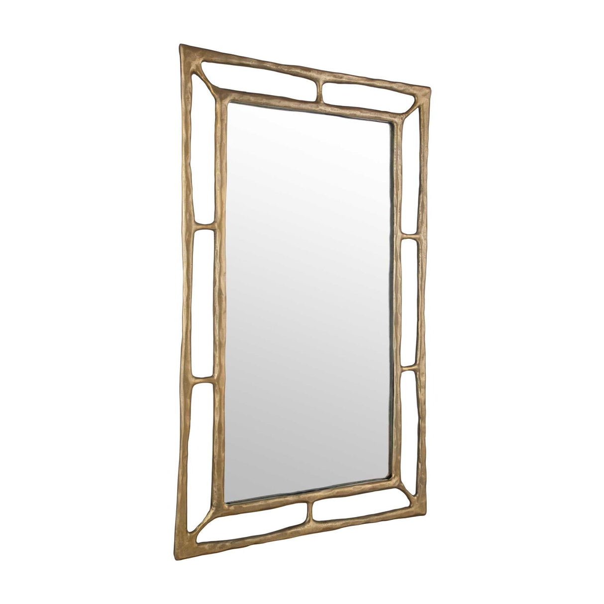 Modern European furniture - Antique Brass Rectangular Mirror - www.oroa.com