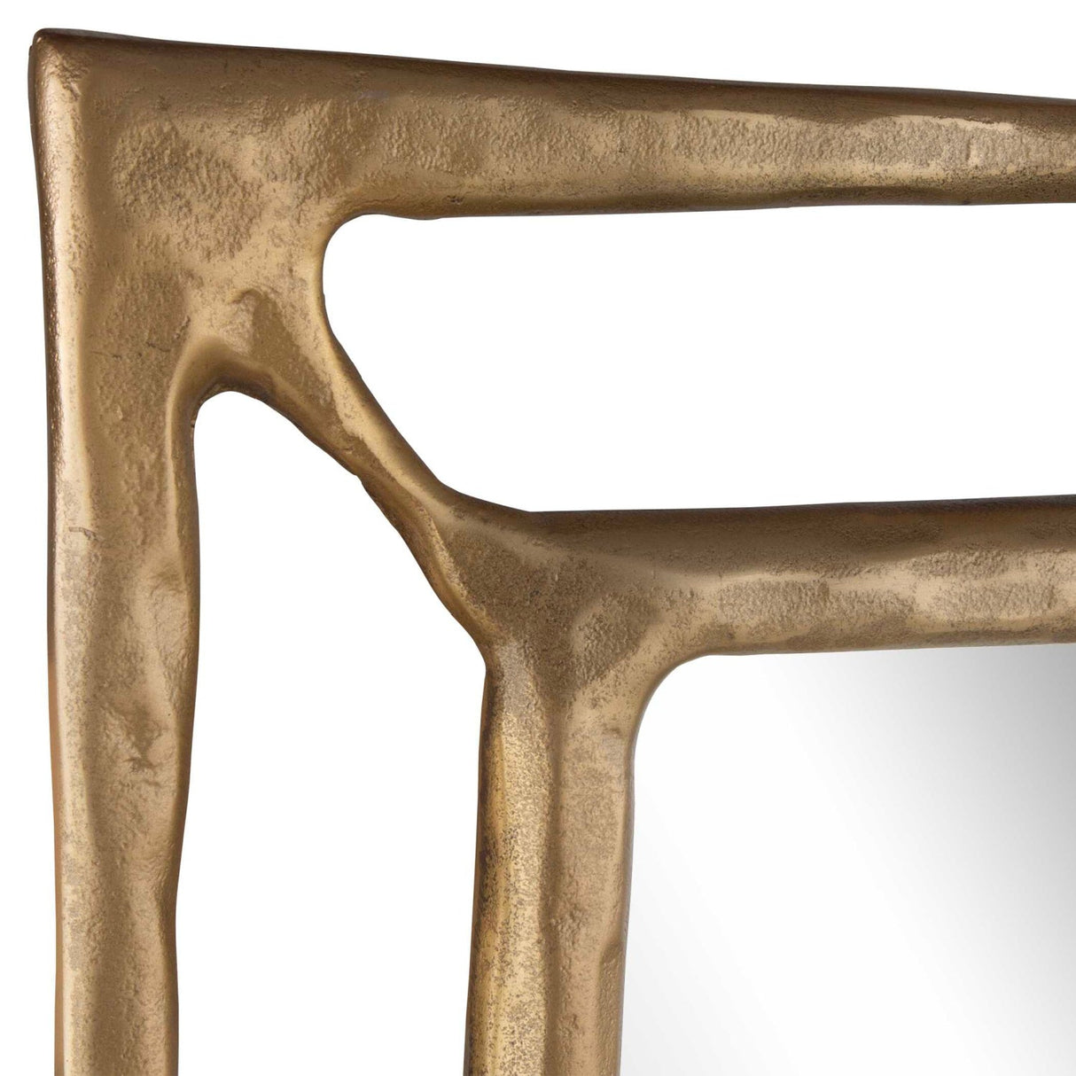 Modern European furniture - Antique Brass Rectangular Mirror - www.oroa.com