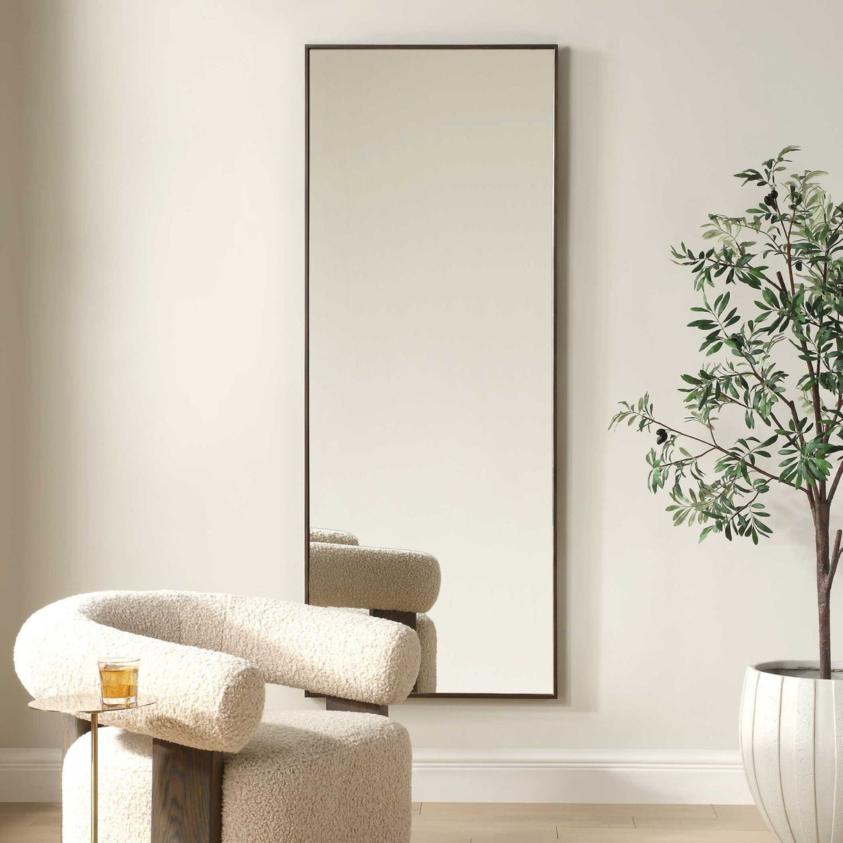 Modern European furniture - Antique Bronze Rectangular Mirror - www.oroa.com